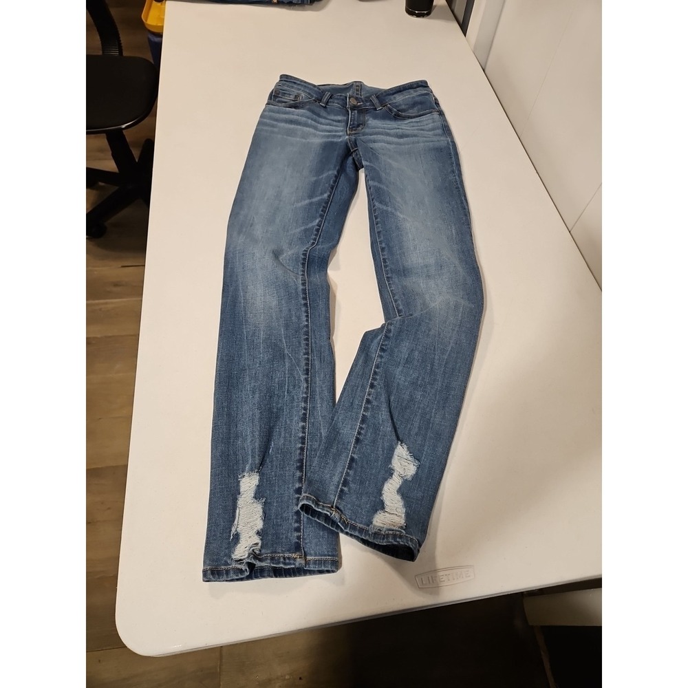 BKE Buckle Stella Slim Fit Low Rise Straight Jeans 27x29.5 Distressed Whisk(1409 - Picture 9 of 9